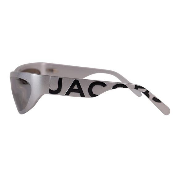 Marc Jacobs Narrow Wraparound Sunglasses - Silver / Silver Mirrored - Picture 6 of 11